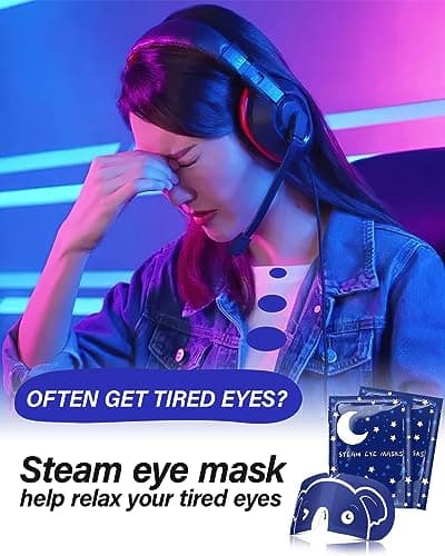 ProCIV Steam Eye Mask Lavender, Self Heating Warm Sleep Eye Mask, 20 Pack — view 2