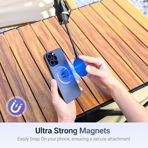 Magnetic Mobile Phone Umbrella Shade for Sun & Rotatable Phone Ring — view 2