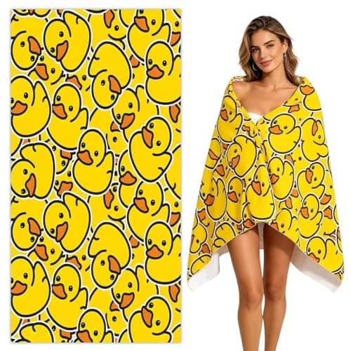 Duck Beach Towel Quick Dry Microfiber Bath Swimming Towels for boys