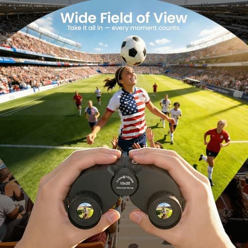 Aurosports 10x25 Compact Binoculars for Bird Watching, Cruise Ship, Travel — view 6