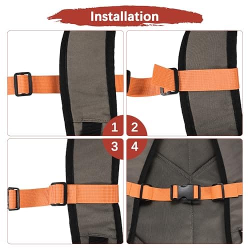 TIXIPEM Backpack Chest Strap [2PCS] - Adjustable Sternum Straps Use for Backpack Replacement & Hiking & Jogging - [Orange-11 x 6IN] Chest Belt with Quick Release Buckle — view 5