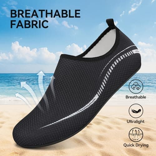 Water Shoes Beach Shoes for Women Men Swim Swimming Sea-996BK 5UK /38EU — view 2