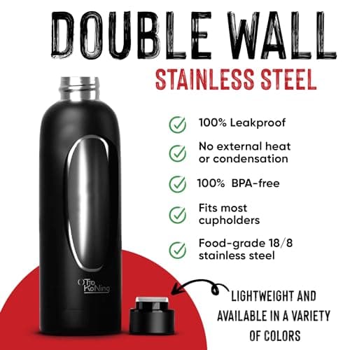 OTTO KONING Water Bottle 500ml Insulated Stainless Steel Flask — view 5