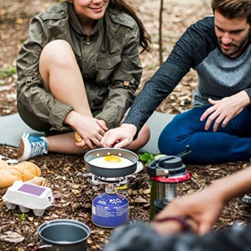 Camping Gas Stove Portable Single Burner 2800W Mini Pocket One-Piece Gas Burner Backpacking Cooking Folding Stove Camping Cookware for Picnic Camping Trekking Fishing Outdoor Activities — view 5