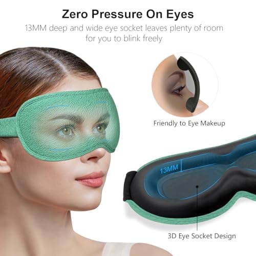 Gritin 100% Blackout Sleep Masks for Women & Men - Zero Eye Pressure Mask — view 3