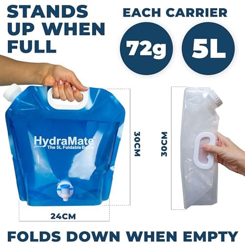 HydraMate Water Carrier Camping - Collapsible Containers 5L Bottles (TAP) — view 4