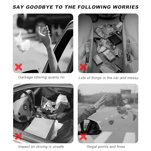 DXNQ Car Seat Back Organizer, Large Capacity Foldable Car Seat Back Hanging Bag with 3 Extra Pockets, Waterproof Leather Car Seat Storage Organizer, Car Travel Essentials Accessories (Black) — view 4