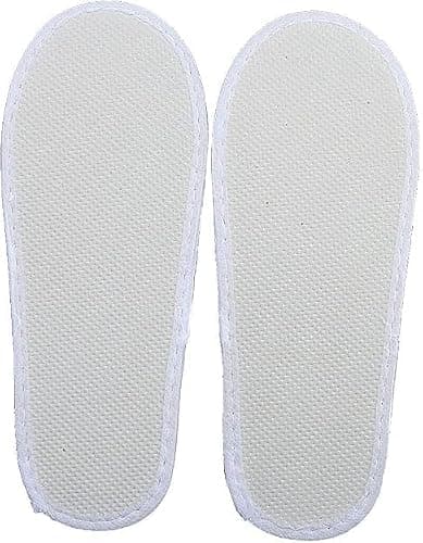 Hotel Slippers, 20 Pairs White Closed Toe Guest Slippers, EVA Sole — view 6