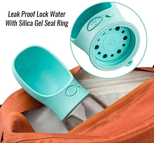 COTOP Dog Water Bottle Portable Dog Drinking Bottles for Walking Travel,Leak-Proof Puppy Water Dispenser & Feeder for Hiking, Camping, Outdoor Doggy Drinking Gift-350ml — view 4