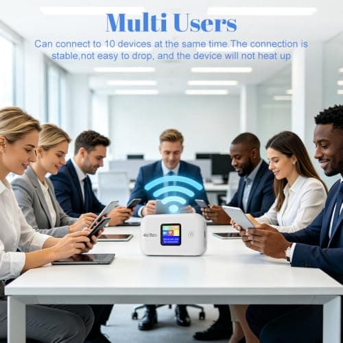 Foreverup 4G/5G LTE WiFi Router, Portable WiFi Travel Router, 3000mAh, 150Mbps, WiFi Device with SIM Card Slot for 10 Users, Pocket WiFi Hotspot for Travel, Campers, Motorhomes — view 4