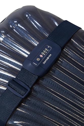 Samsonite TA Revolution – Luggage strap with TSA lock, adjustable 50mm, sturdy click buckle, secure luggage strap for travel, blue (Midnight Blue) — view 4