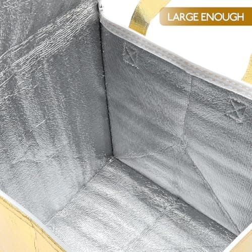 BUGUUYO Gold Non Woven Cake Cooler Bag, Foldable Waterproof Carry Tote — view 6