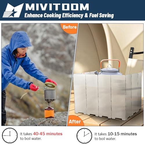 10 Plates Camp Stove Windshield with Drawstring Bag — view 2