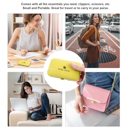 Manicure Set 10pcs Professional Nail Clippers Kit, Yellow — view 5