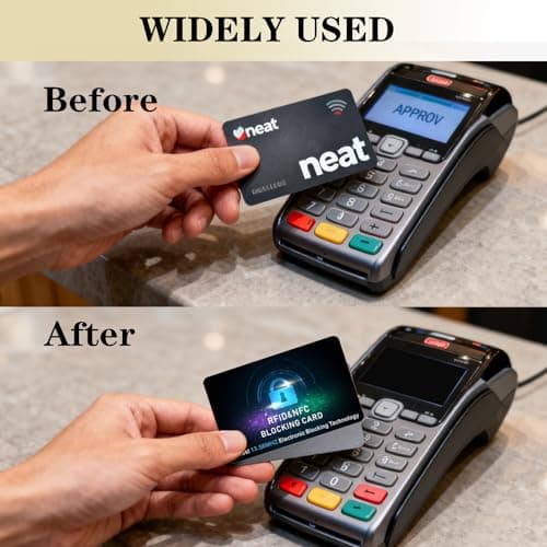 Verazquy 4 Pcs RFID Blocking Card Anti-Theft Debit Credit Card Protector, NFC Blocker for Wallets Stops Contactless Skimming Ultra-Thin Card Blocker No Batteries Required for Contactless Cards — view 5