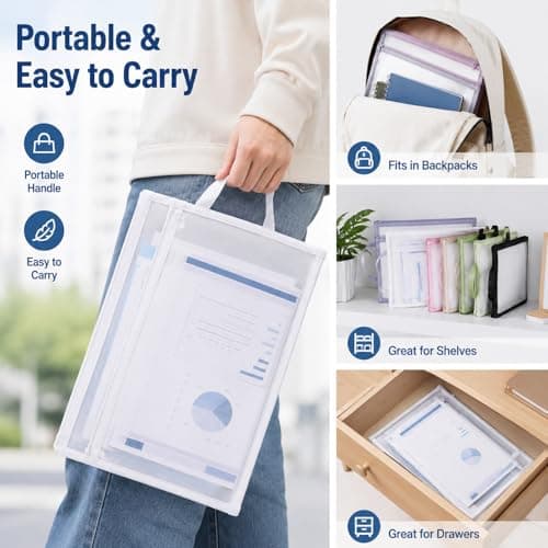 7 Pcs Mesh Zipper Pouch Bags, 13.4 x 9.8 Inch Toy Storage Bags — view 5