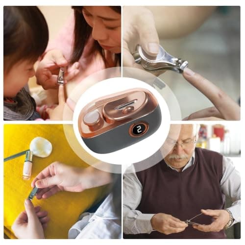 Electric Automatic Nail Clipper with Fingernail Clippings Storage — view 4