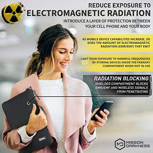 Mission Darkness Mojave Faraday Tablet Bag // Multi-Functional Travel Case with Accessory Pockets and Built-in Faraday Sleeve // Signal-Blocking, Anti-Tracking, Anti-Hacking, Anti-Spying Faraday Cage — view 4