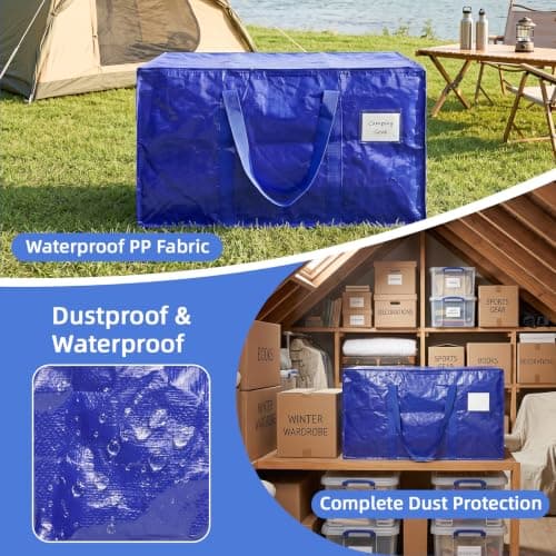 inreeme Heavy-Duty Moving Bags and 90L Large Storage Bags with Zips 4 Pack — view 5