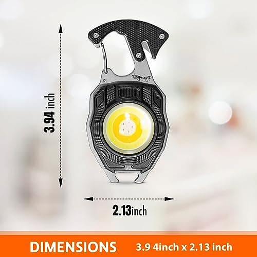 GUARDMAN Survival Tool Fire Starter Emergency Light Carabiner Multi-tool Screwdriver Whistle Bottle Opener Hiking Outdoor Father’s Day Gift For Dad Hunting Pocket Multi Use Stocking Stuffer — view 2