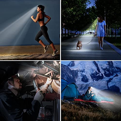 Blukar Head Torch Rechargeable, [2 Pack] 2000L Super Bright LED Headlamp — view 5