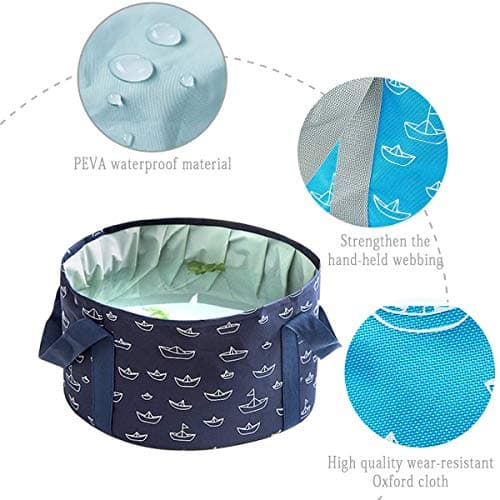 Collapsible Bucket for Soaking Feet, 25L Portable Travel Foot Bath Tub, Foot Soaking Bath Basin Portable, Foot Spa Soaking Feet Home Pedicure Basin Outdoor Camping — view 6