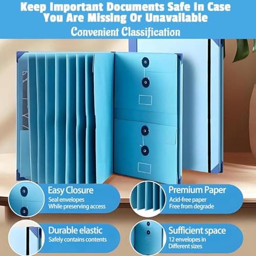 in Case I Die Binder, Important Document Organizer Folder with Stickers, Portable Emergency Planning File Binder for Home, Office, Work, School & Family Records — view 5