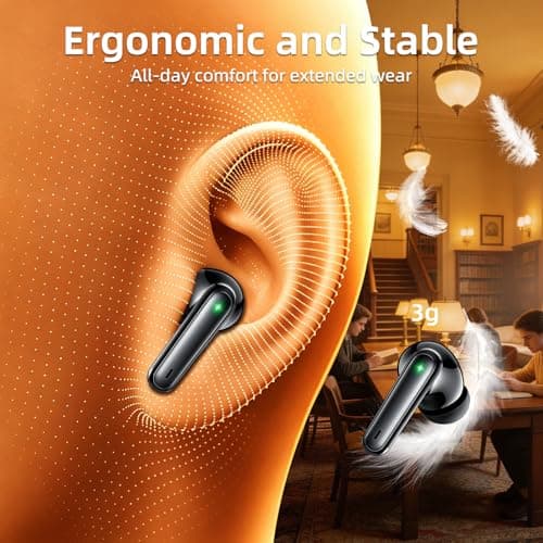𝟏𝟎𝟎𝐇 Ear Buds, Bluetooth 6.0 Wireless Earbuds, Air Pro 3 4, 14.2mm Drvs — view 6