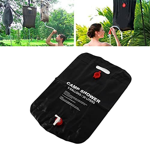 Brrnoo 20L Solar Powered Portable Shower Bag PVC Heating Bath Bag for Camping RV and Outdoor Use — view 5