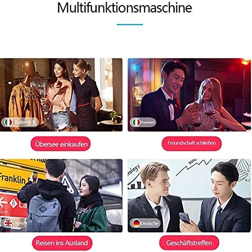 KGFDSGDS Smart Language Translator Device, Portable Voice Translator, 41 Languages Instant Two Way Translation, for Travel Abroad Learning Shopping Business,Brown Hello — view 5