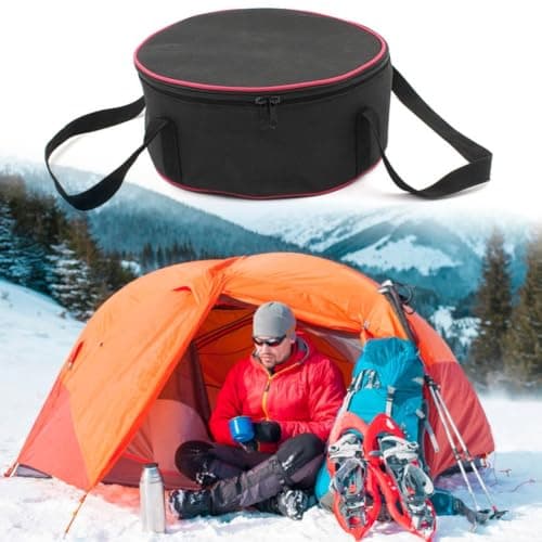 Black Camping Pot Bag 28cm Sponge Lined Black Camping Pot Bag — view 3