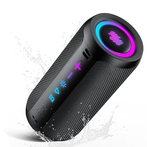 TIMU Bluetooth Speaker Portable Wireless Bluetooth Speakers with HD Stereo Sound, Bluetooth 5.4 TWS Pairing 30H Battery Life with Led Light for Outdoor/Party/Sport/Travel/Gifts.