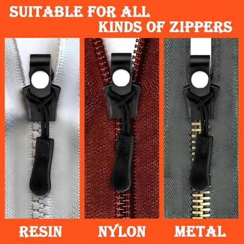 15 PCS Zip Repair Kit, 3 Sizes Zip Puller Replacement with 15 ZipPull Rope, Fix ZipPuller ZipSlider Replacement Zips Fix for Luggage, Backpacks, Jackets Zips Repair — view 5