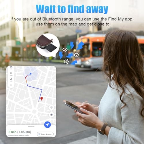 Ainiv Wallet Tracker Card, Smart Bluetooth Finder, Works with Apple Find My (iOS Only), Slim Smart Card for Wallet, Key, Luggage Tags, Suitcase, Passports, Backpack, Ultra-Thin — view 4