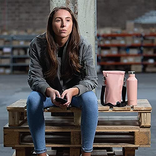 Typhoon PURE Bottle Bag | Vegan Leather Bag Perfect For Hiking or Travel | Keep Bottles Safe, Easy to Carry, and Cool On the Go | Pink, 110mm x 150mm x 335mm — view 6