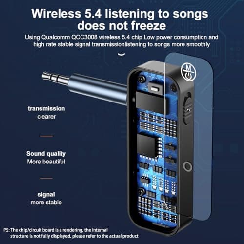 AXFEE Bluetooth Transmitter Receiver,Mini Wireless Car/Airplane Bluetoothes — view 3