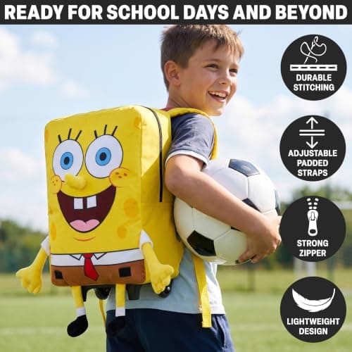 Get Trend Spongebob Squarepants Boys 3D Trolley Bag for Travel & School — view 3