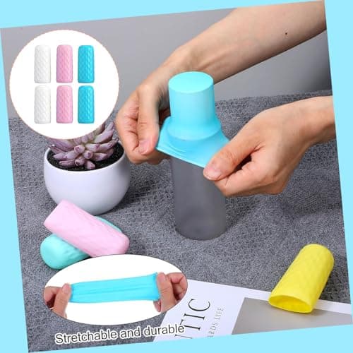 Silicone Leak-Proof Caps,10 PCS Silicone Bottle Covers for Travel Leak-Proof Elastic Sleeves, Anti-Spill Protectors & Silicones Caps Bottle Sleeve for Spray Refillable Cosmetic Wine Bottles — view 2