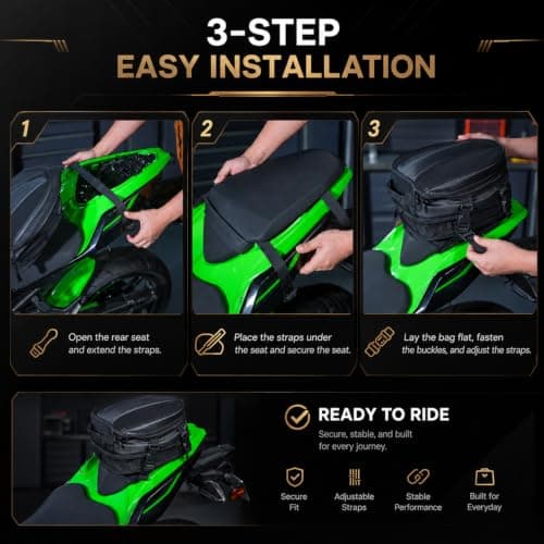 JFG RACING Motorcycle Bag,Motorcycle Tail Bag,Waterproof Motorbike Seat Bag — view 4