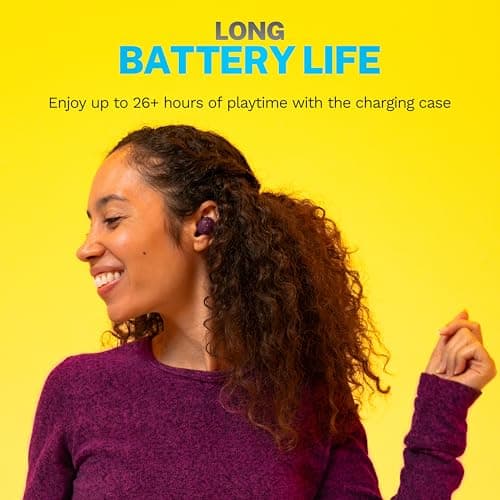 JLab Go Air Pop+ True Wireless Earbuds with Mic - Bluetooth, Violet — view 4