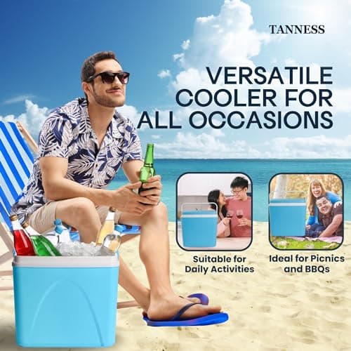 Tanness 24L Cool Box, Insulated Cooler Box & Ice Box for Camping & Picnics — view 4