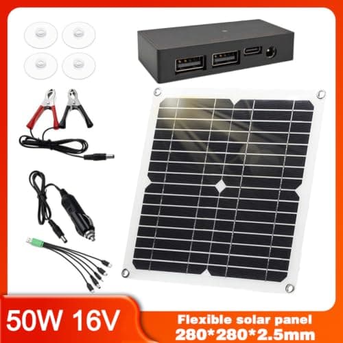 Foldable 50W Solar Panel with Dual USB Ports — view 3