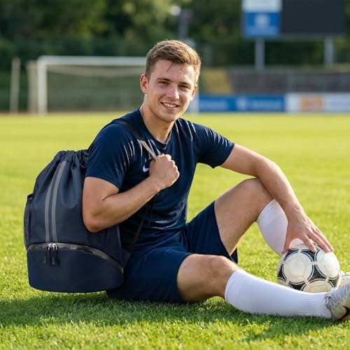 SINJAETRQ Drawstring Gym Bag-Waterproof Sports Backpack with Shoe Compartment and Wet Dry Separation, Large Unisex Swimming Bag with Mesh Fabric and Adjustable Shoulder Straps — view 6
