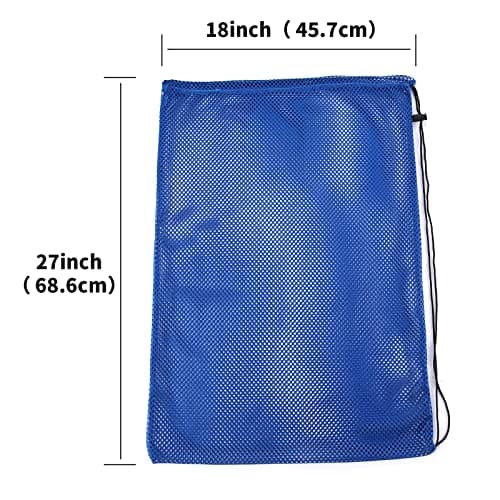 Yizerel 2 Packs Mesh Gear Bag for Snorkel Equipment, Oversized 18" x 27" (45.7cm x 68.6cm) Mesh Dive Bag for Snorkeling Gear — view 3