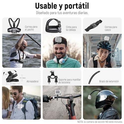 NEEWER 50 in 1 Action Camera Accessory Kit Compatible with GoPro DJI — view 3