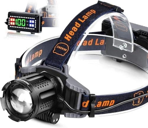 MIAOKE 100000 Lumen Super Bright Head Torch,for Outdoor Camping Fishing