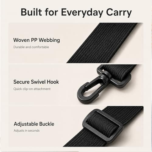 Solvind 2Pcs Adjustable Crossbody Shoulder Bag Straps, 90cm x 25mm Black Replacement Bag Belts with Quick Release Buckles, Universal DIY Accessories for Handbag Duffel Laptop Briefcase — view 4