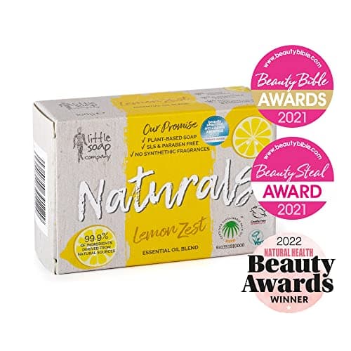 Little Soap Company Natural Range - Lemon Zest Soap Bar, 100g | Vegan, Cruelty Free & Antibacterial, No SLS or Parabens | Eco Friendly Body, Face & Hand Soap with Cleansing Lemon Essential Oils — view 2