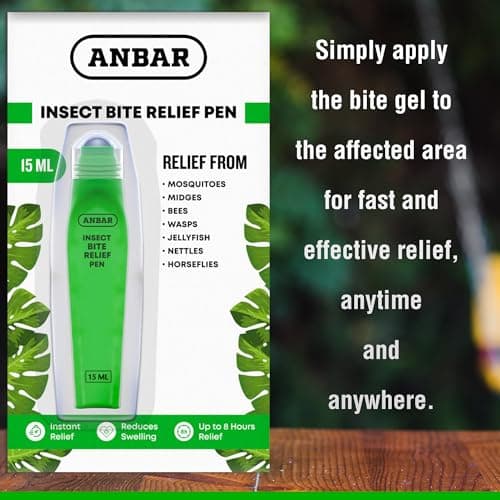 Anbar Bug Bite Relief Pen for Mosquitos, Wasps, Nettles, and Insects, 15 mL, Fast Acting Instant Relief, Deet Free, Gentle on Sensitive Skin, Anti-Itch Support for Kids and Adults — view 3