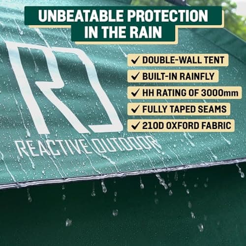 Reactive Outdoor Tent - 3 Second Tent - 3 Sec Instant Pop Up - Easy and Quick Setup Camping - 1 Person Setup Waterproof Double Layer Outdoor Camping Tent (Small (1-2 Person)) — view 5